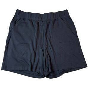 LUNYA LAHGO Cool Every Day Short Black Pull On Pockets Cotton Blend Medium NEW